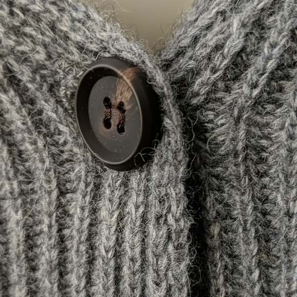 5/$100 Grey Knit Long Double Cardigan - Picture 3 of 3